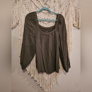 A New Day | Olive Green |Blouse | Large